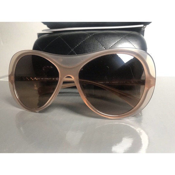 CHANEL Sunglasses Oversized Oval Style 5389 Light Brown Fall Sunnies - Picture 8 of 16